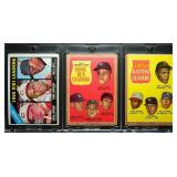 1962 & 1966 Topps Leader Card Lot of 3 w/ Mantle,