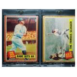 1962 Topps Babe Ruth Lot of 2 Cards - EXMT to EX