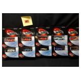 10 Hot Wheels collectibles with display cases: