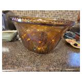 Carnival Glass Punch Bowl & Cup Set