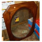 Wooden Framed Oval Mirror