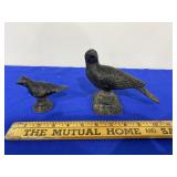 Antique Cast-Iron Bird Figurines