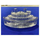 Vintage McKee Clear Glass Candy Dish