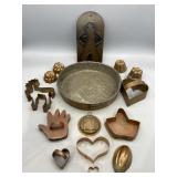Copper Pan with Copper Cookie Cutters