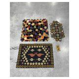 Handmade Patchwork Quilt and Penny Rugs