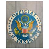 Official U.S. Taxpayer Cardboard Sign 12"X12"