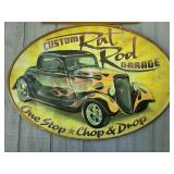 Rat Rod Metal Sign 20"X13"