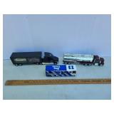 Die-Cast Metal Semi Trucks and Blue Devils Bus