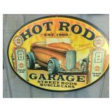 Hot Rod Garage Metal Sign 16"X12"