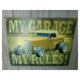 My Garage Metal Sign 16"12"