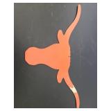 Orange Bull Metal Sign 22"X12"
