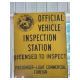 Official Vehicle Inspection Metal Sign 30"X24"