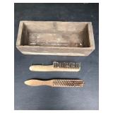 Wire Brushes and Wooden Box