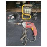 Sander, Drill and Light