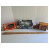 Die-Cast Metal Trucks and Wooden Truck