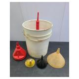 Bucket of Funnels