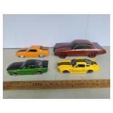 Die-Cast Metal Cars and Brown Wooden Car