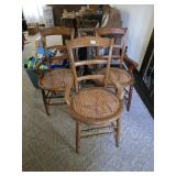 Cane Bottomed Dining Chairs