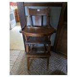Vintage Wooden High Chair