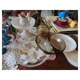 Pie Plates, Pitcher, Laced Bowl & Tea Kettle