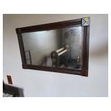 Vintage Wooden Framed Mirror