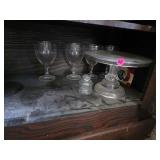 Cake Stand & Stemmed Glasses