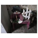 Wooden Christmas Bench