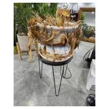 Ceramic Planter & Stand