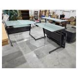 Glass Topped Desk