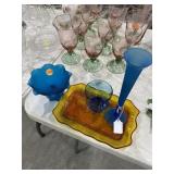 Blue and Amber Glass