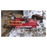 Vintage Fire Engine Pedal Car