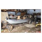 V-Bottom Alumna Craft Boat with 35 Johnson