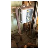 Light with iron stand