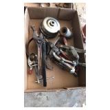 Gear puller, cap, adjustable wrench, and cleaner