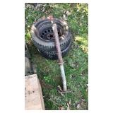 2-Hankook 205/ 55 R16 91 T Tires and trailer jack