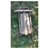 Vintage iron rail sled