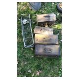 4-tool boxes + metal crate