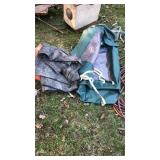 Tractor heat houser & 2-small tarps