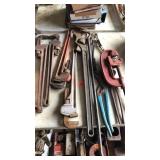 Heavy Duty Pipe Wrenches, Fence cutters, clamp