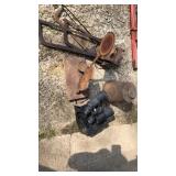 3-hand saws, squirrel target, Binoculars and
