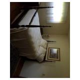 Full size headboard, footboard, rails, mattress