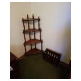 Corner shelf, magazine rack