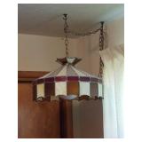 Slag glass hanging lamp