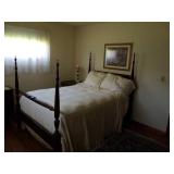 Full size headboard, footboard, rails, mattress