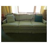 Green floral couch