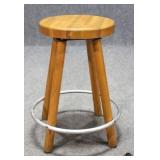 Wooden Swivel Stool