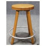Wooden Swivel Stool