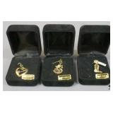 14k Gold Charms / Pendants w/ Boxes 3pc