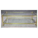 Glass top Metal Base Coffee Table