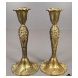 Godinger Silver Plate Candle Holders 2pc